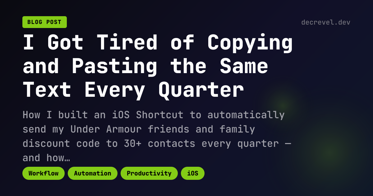 I Got Tired of Copying and Pasting the Same Text Every Quarter | Matt ...